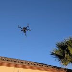 Image drone pulvérisation toiture